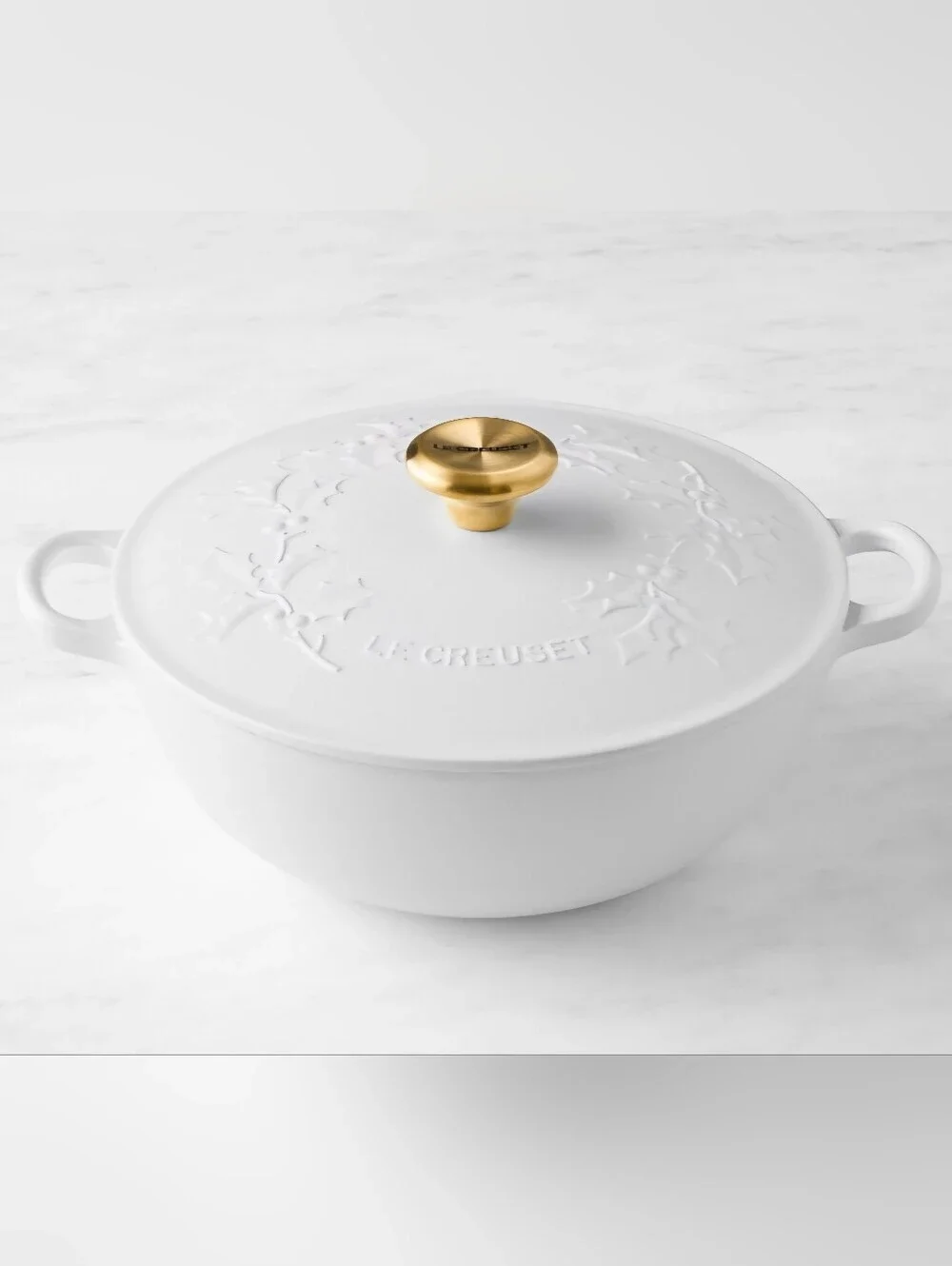 Le Creuset Enameled Cast Iron Holly Soup Pot, 4.5-Qt., Retail Price $365.00 USD